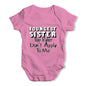 Youngest Sister Rules Baby Grow Bodysuit