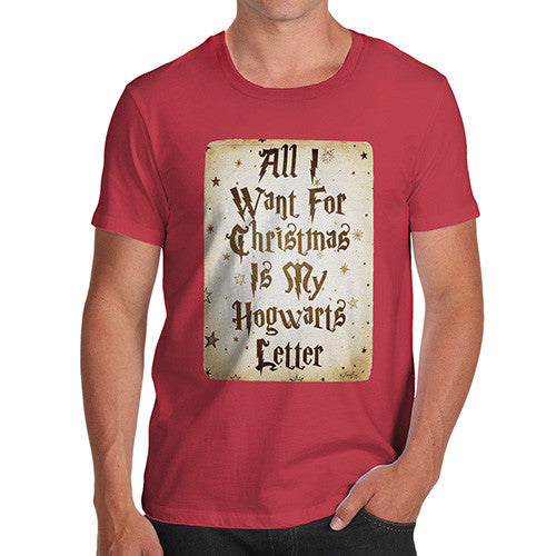 All I Want For Christmas Is My Hogwarts Letter Men's T-Shirt