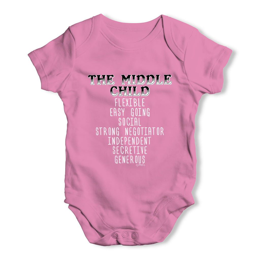 The Middle Child Attributes Baby Grow Bodysuit