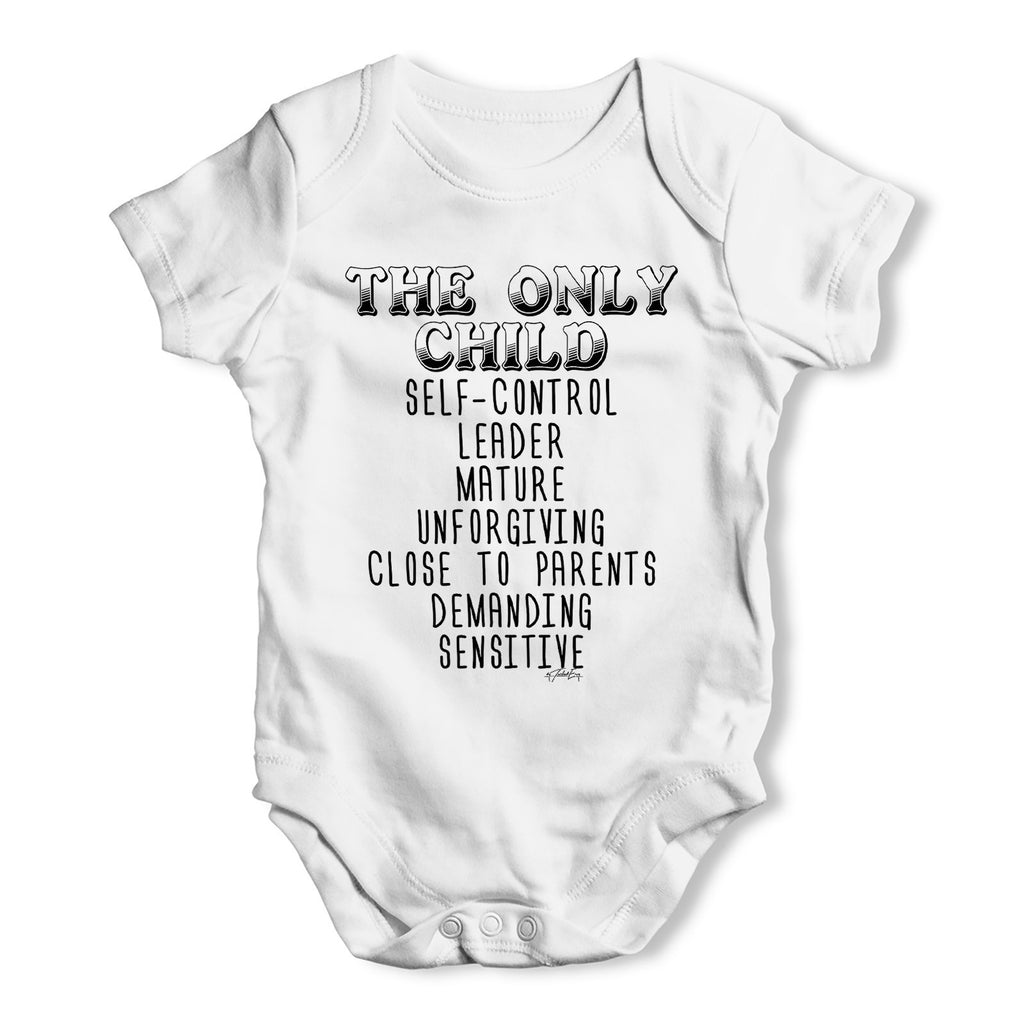 The Only Child Attributes Baby Grow Bodysuit