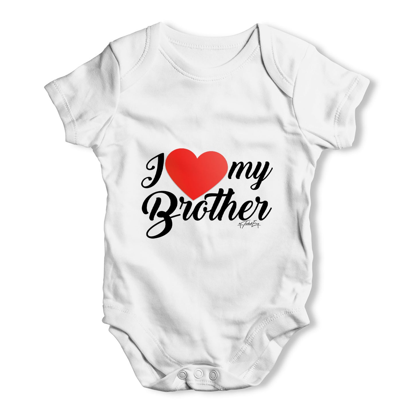 I Love My Brother Baby Grow Bodysuit