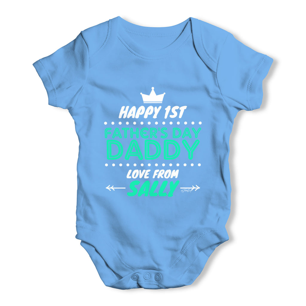 Personalised First Father's Day Baby Grow Bodysuit