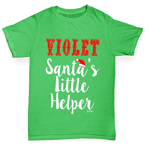 Personalised Santa's Little Helper Girl's T-Shirt 