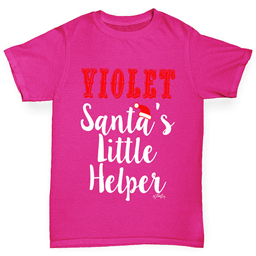 Personalised Santa's Little Helper Girl's T-Shirt 