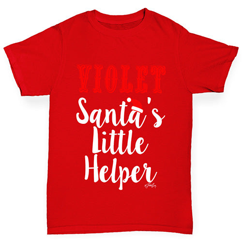 Personalised Santa's Little Helper Girl's T-Shirt 