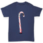 Cartoon Christmas Candy Cane Boy's T-Shirt