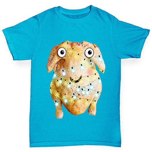 Cartoon Christmas Turkey Boy's T-Shirt