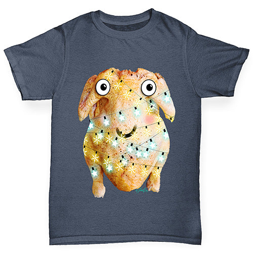 Cartoon Christmas Turkey Boy's T-Shirt