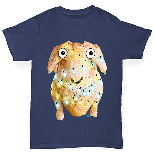 Cartoon Christmas Turkey Boy's T-Shirt