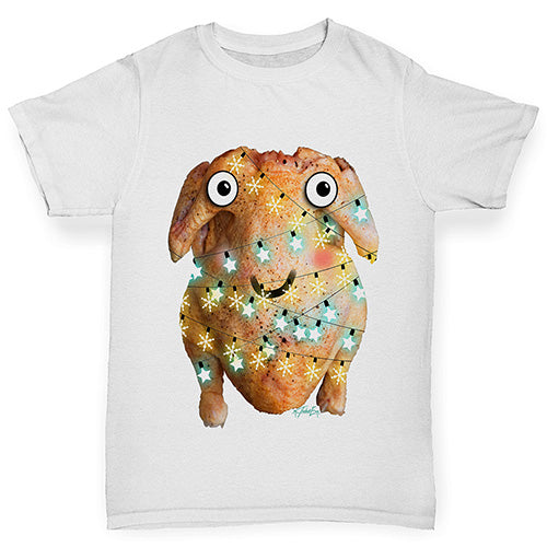 Cartoon Christmas Turkey Boy's T-Shirt