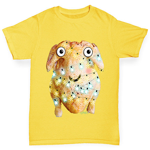 Cartoon Christmas Turkey Boy's T-Shirt