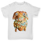 Cartoon Christmas Turkey Girl's T-Shirt 