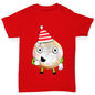 Cartoon Christmas Mince Pie Girl's T-Shirt 