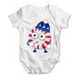 Cartoon Christmas Peppermint Candy Baby Grow Bodysuit