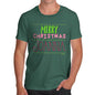 Personalised Merry Christmas Candy Stripes Men's T-Shirt