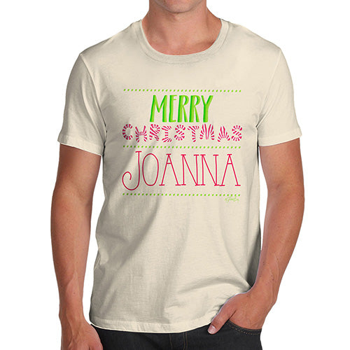 Personalised Merry Christmas Candy Stripes Men's T-Shirt