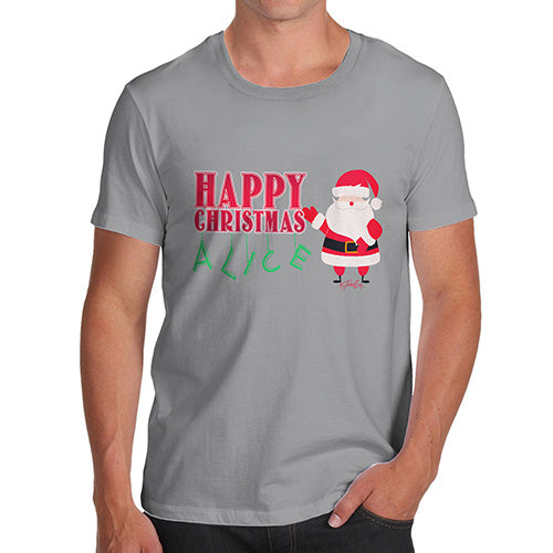 Personalised Happy Christmas Santa Claus Men's T-Shirt