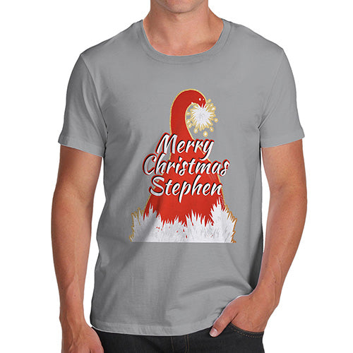 Personalised Merry Christmas Santa Hat Men's T-Shirt