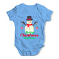 Personalised Merry Christmas Snowman Baubles Baby Unisex Baby Grow Bodysuit