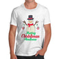 Personalised Merry Christmas Snowman Baubles Men's T-Shirt