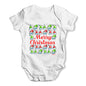 Merry Christmas Santa Hat Pattern Baby Unisex Baby Grow Bodysuit