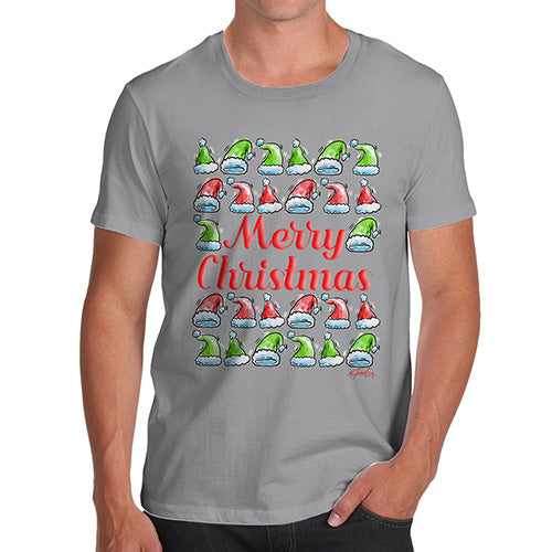 Merry Christmas Santa Hat Pattern Men's T-Shirt