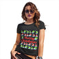 Merry Christmas Santa Hat Pattern Women's T-Shirt 