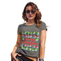 Merry Christmas Santa Hat Pattern Women's T-Shirt 