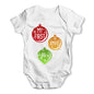 Personalised My First Xmas Baubles Baby Unisex Baby Grow Bodysuit