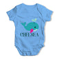 Personalised Cute Whale Baby Unisex Baby Grow Bodysuit