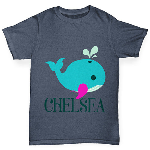 Personalised Cute Whale Boy's T-Shirt