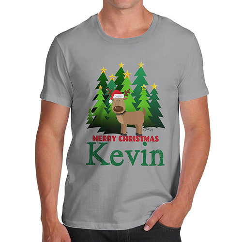 Personalised Christmas Trees Reindeer Men's T-Shirt