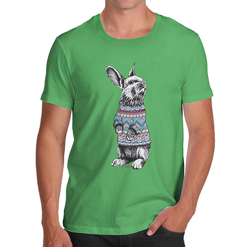 Christmas Jumper Bunny Men's T-Shirt