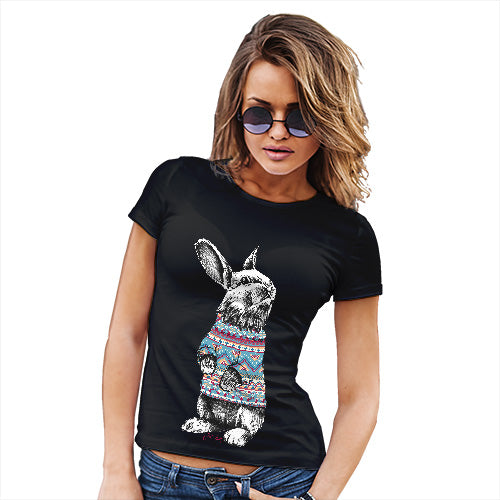 Christmas Jumper Bunny Women's T-Shirt 