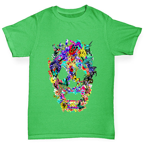 Floral Skull Boy's T-Shirt
