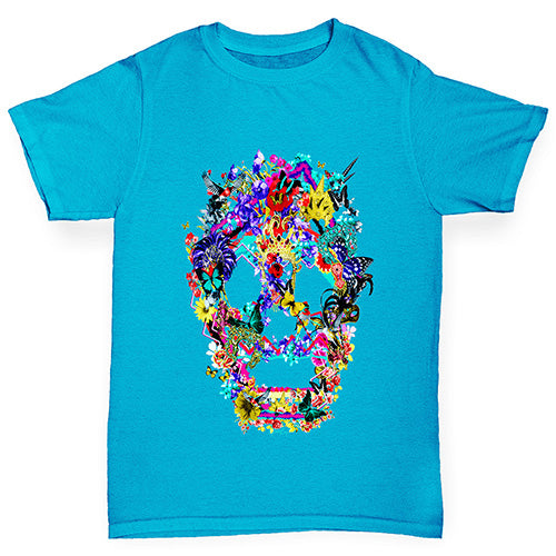 Floral Skull Girl's T-Shirt 