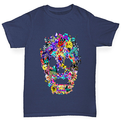 Floral Skull Girl's T-Shirt 