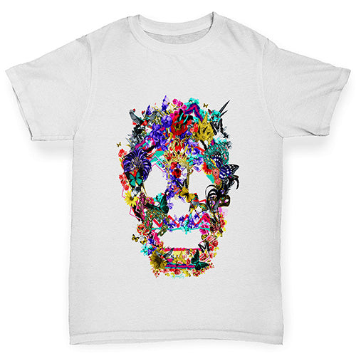 Floral Skull Girl's T-Shirt 