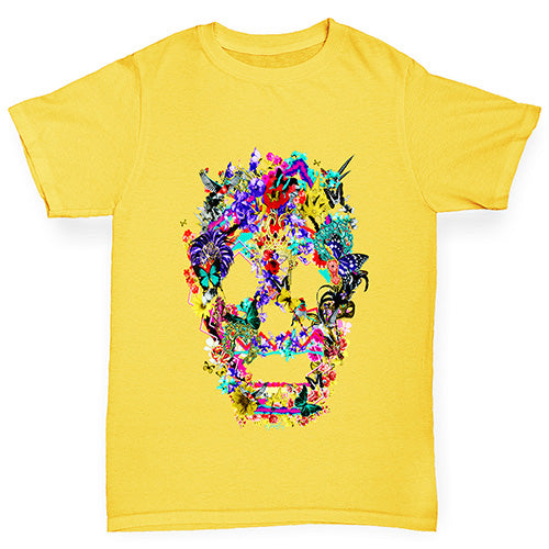 Floral Skull Girl's T-Shirt 