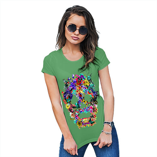 Floral Skull Women's T-Shirt 