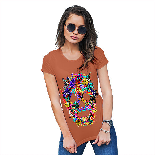 Floral Skull Women's T-Shirt 