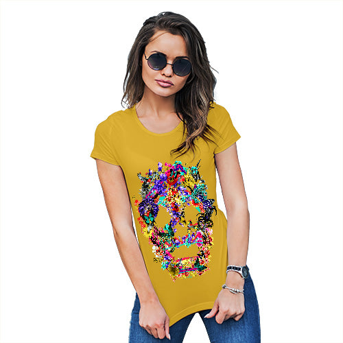 Floral Skull Women's T-Shirt 