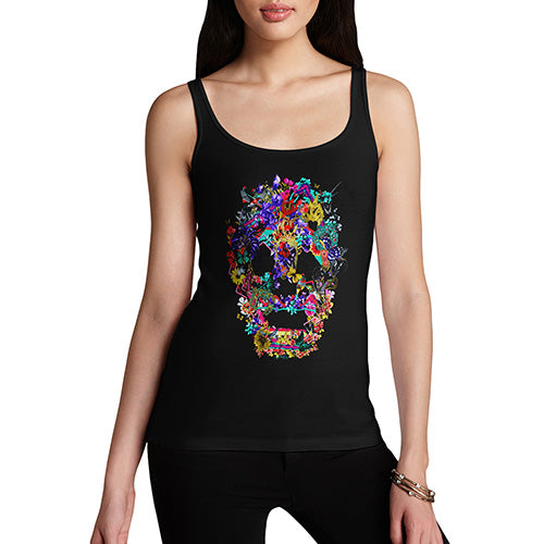 Floral Skull Women's Tank Top