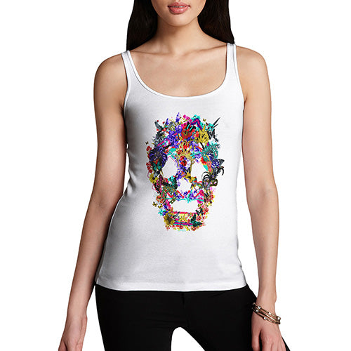 Floral Skull Women's Tank Top