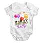 Personalised Merry Christmas Decorations Baby Unisex Baby Grow Bodysuit