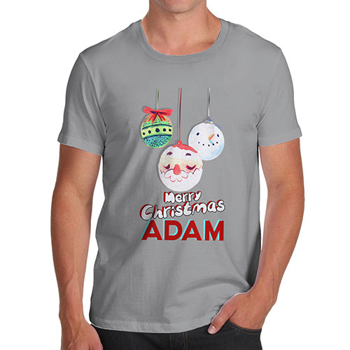 Personalised Christmas Santa Baubles Men's T-Shirt