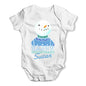 Personalised Christmas Snowman Jumper Baby Unisex Baby Grow Bodysuit