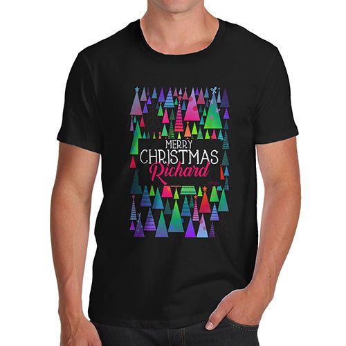 Personalised Christmas Trees Pattern Men's T-Shirt
