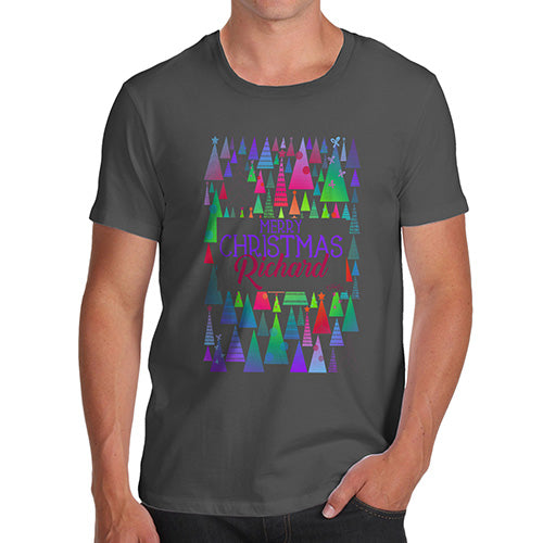 Personalised Christmas Trees Pattern Men's T-Shirt