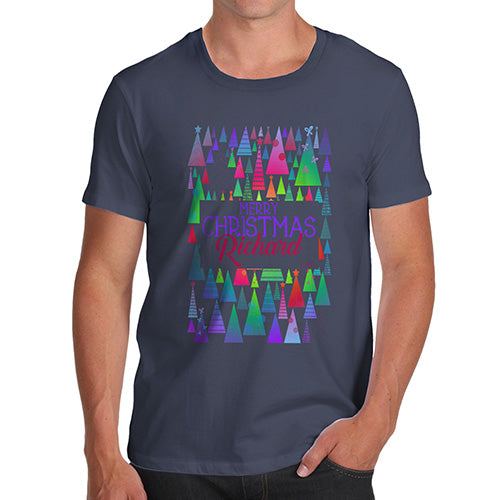 Personalised Christmas Trees Pattern Men's T-Shirt